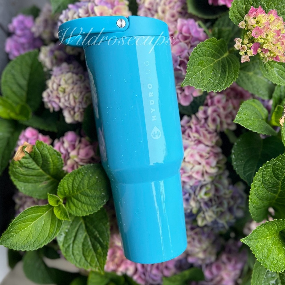 Hydrojug Neon Wave Glossy Blue 40oz Traveler Sport